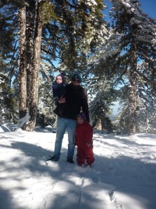 Familien Madsen på tur i Troodos i januar