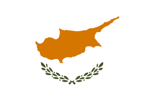 Sådan ser Cyperns første fælles flag ud (seneste udgave fra 2006 - kilde wikimedia)